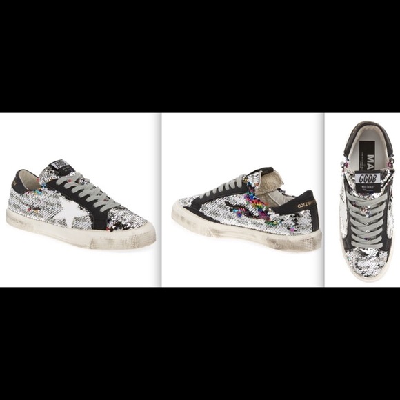 Golden Goose May Flip Sequin Sneaker sz 41 NIB - Picture 2 of 7